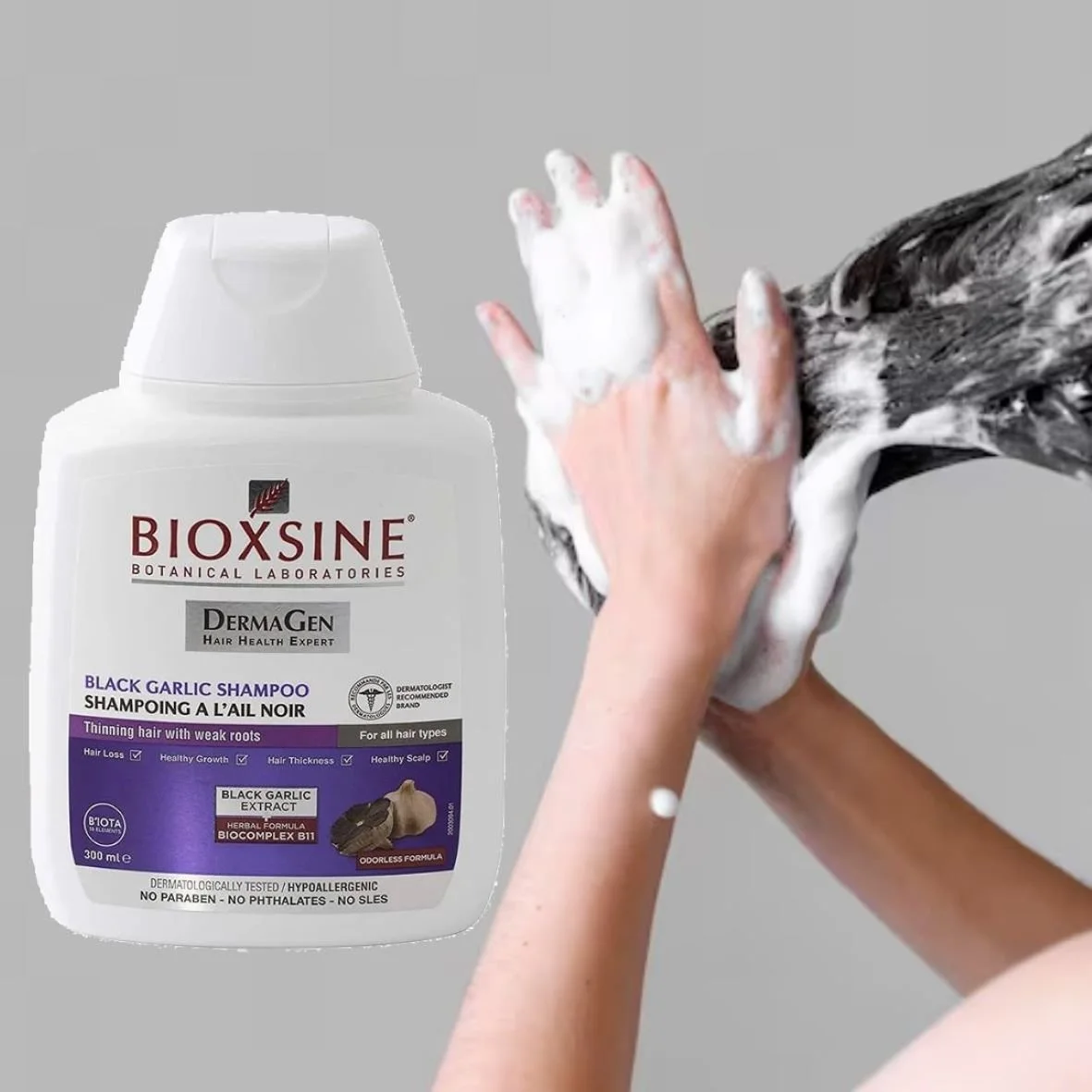 Bioxsine dermagen shampooing à l’ail noir – Image 3
