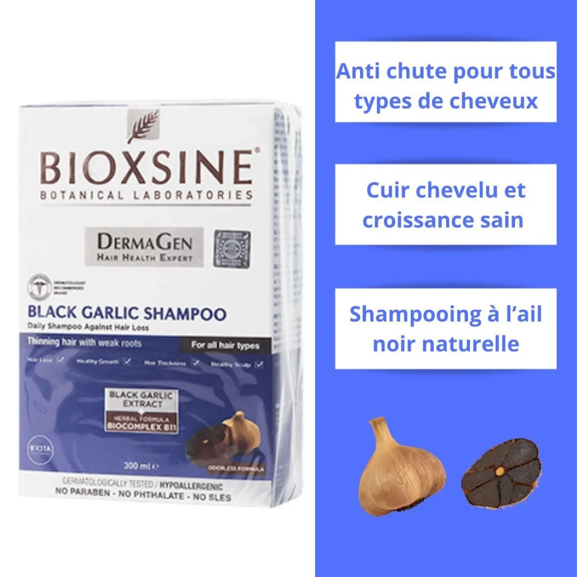 Bioxsine dermagen shampooing à l’ail noir – Image 4