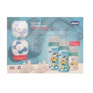 CHICCO Kit De Biberons Well Being Bleu