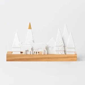 Bougeoir en porcelaine et bois « Forêt » | Twicy Store